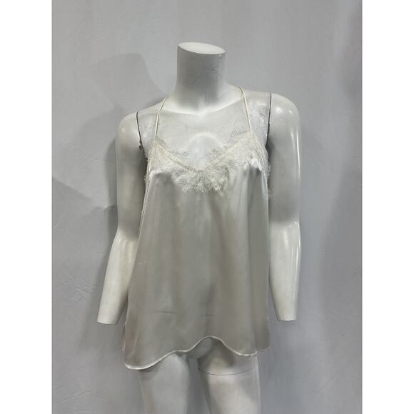 Cami Nyc 'Racer' White Charmeuse Cami Top Size S - Picture 2 of 5